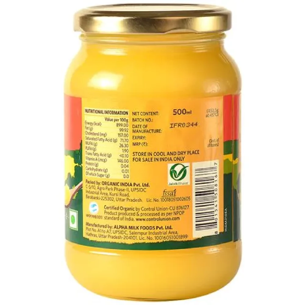 Organic India Desi Ghee-Tuppa, 450 ml Bottle-2.webp